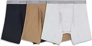 Fruit of the Loom® Men's Workgear™ Cotton Stretch Boxer Briefs, Assorted 3 Pack - Picture 1 of 8