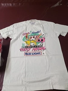Vintage 1987 Bud Light Spuds Mackenzie Original Party Animal Shirt Single Stitch - Bild 1 von 5