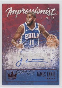 2019-20 Panini Court Kings Impressionist Ink Ruby /99 James Ennis #II-JEN Auto
