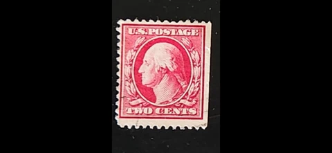VERY RARE 1903 George Washington 2 Cent Red Stamp USA Print Cover