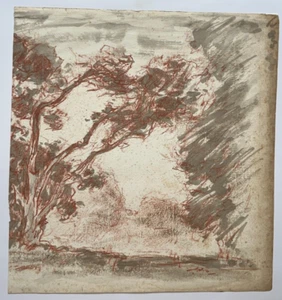 Paysage Arbre DESSIN ORIGINAL Signé GEORGES GOBO XX° - Imagen 1 de 2