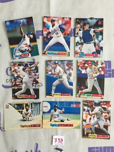 Set of 9 BASEBALL Trading Cards Harold Baines Todd Hundley Anthony Young X53