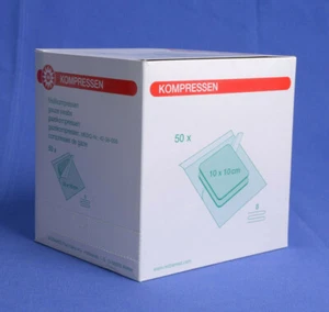 100 Mullkompressen Steril 10x10 cm 8-fach Nobamed (50x2 St.) PZN 07385747 - Bild 1 von 4