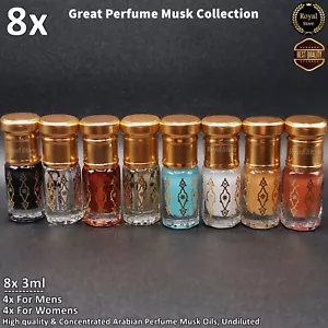 8x Wonderful Collection Muschio Profumo Arabo 3ml Alta Qualità Tahara Oud مسك الطهارة - Foto 1 di 10