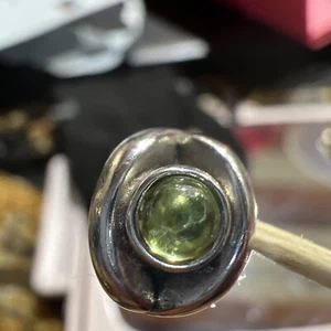 Authentic PANDORA Sterling Silver Green Peridot Eye Charm Bead #790127PE RETIRED - Picture 1 of 8