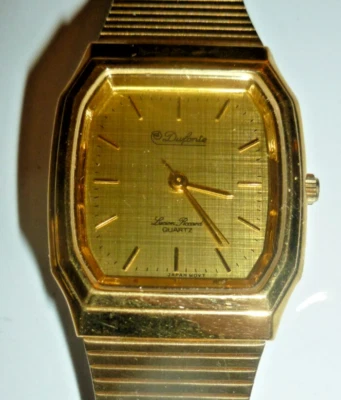 Lucien Piccard Dufonte Gold Tone Tank Watch Mens Quartz - Image 1 of 4