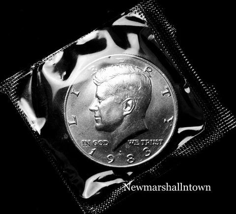 1983 P Kennedy Half Dollar from Original Souvenir Set in Original Cellophane Cover