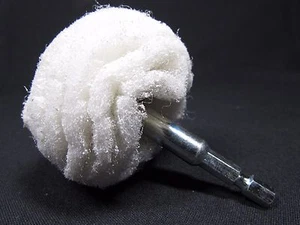  Scuff-Ball Power Scuffing BALL FITS ANY CHUCK DRILL POLISH STRIPPING WHITE 2.5 - Picture 1 of 6