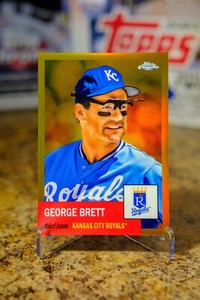 2022 Topps Chrome Platinum George Brett Gold Refractor #14/50 Royals