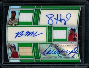 2010 Topps Triple Threads Triple Auto Relic /18 #TTARC-13 Heyward Mccann Murphy - Picture 1 of 2