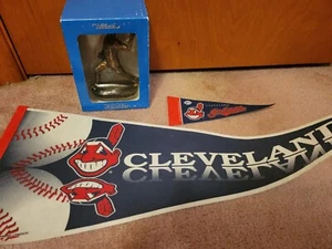 MLB Cleveland Indians Guardians CC Sabathia Cy Young Statue, Baseball Pennants - Picture 1 of 6