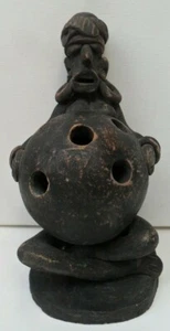Afrikanische Tonskulptur Stamm weiblich - Größe 7,5" x 4,5" - Bild 1 von 4