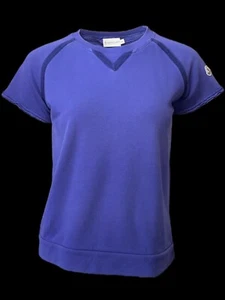 MONCLER Damen Designer luxus T-shirt Pullover Stretch Lavandel Oversize Gr.S - Bild 1 von 5