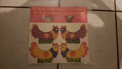 Jacobs Kaffee -ein alter Oster Eier Becher/Hühner Bastelbogen -70 -Jahre -selten - Bild 1 von 2
