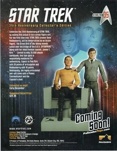 STAR TREK 35th Anniversary, Kirk & Roddenberry action figure sell sheet Palisade - Picture 1 of 1