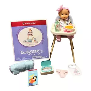 American Girl 7.75" LITTLE BITTY BABY DOLL & HIGHCHAIR Diaper Clothes Care Set! - Picture 1 of 15