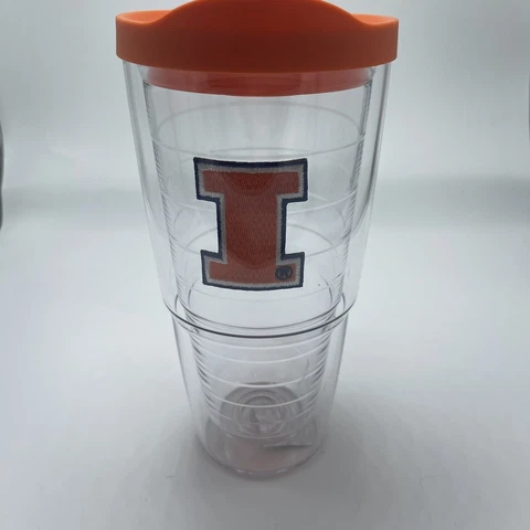 Illinois Fighting Illini 24oz Insulated Tumbler Tervis Travel Cup W Lid Cover