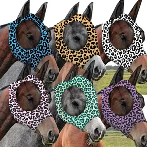 1Pc Horse Face Mask Anti Fly Breathable Stretch Knitted Mesh Anti Mosquito Mask - Picture 1 of 16