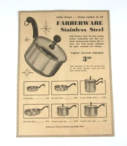 Anuncio impreso en periódico 1963 ollas y sartenes Farberware anuncio Lindale Plaza - Imagen 1 de 1