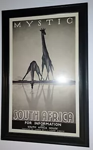 Vintage Entwurf Poster gerahmt MYSTIC Südafrika - Bild 1 von 6
