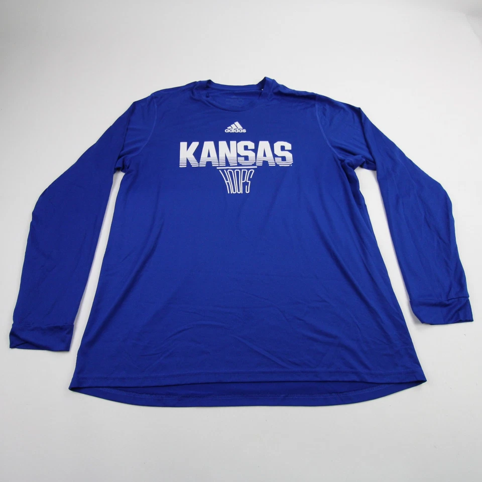 Kansas Jayhawks adidas Creator Long Sleeve Shirt Men's Blue Used - Image 1 of 1