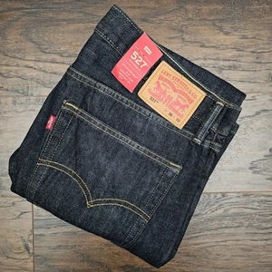 Levi's 527 Mens 36x32 Slim Bootcut Dark Wash Blue Denim Jeans NEW - Picture 1 of 9