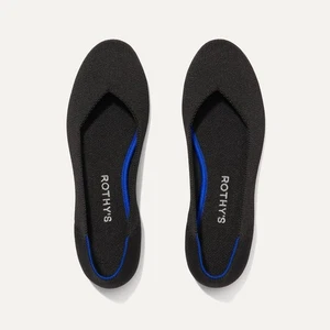 Ballerine Rothy's The Flat tinta unita nere punta tonda 8,5 lavabili slip on - Foto 1 di 14