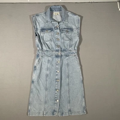 Madewell  Denim Cap-Sleeve Shirtdress in Aquino Wash Size 2 NR022 - Image 1 of 4