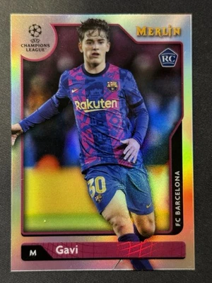 2021-22 Topps Merlin Chrome UEFA Gavi RC Refractor #107 Barcelona - Image 1 of 2