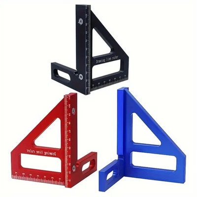 Aluminum Woodworking Drawing Line Ruler - Precision Marking & Angle Tool - Image 1 of 4