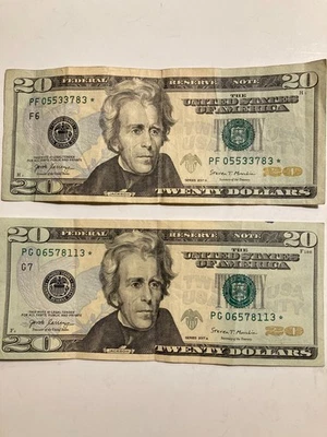 Lot of 2- $20.00 Star Bills series 2017A - Image 1 of 2