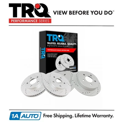 TRQ Brake Performance Rotor Front & Rear Kit of 4 for Buick Chevy Olds Pontiac - Image 1 of 4