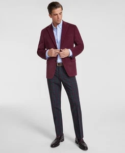 Tommy Hilfiger Herren Modern Fit Cord Sport Mantel - Burgund - 44L - Bild 1 von 1