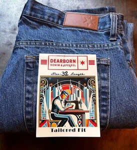 Dearborn Jeans Men’s Tailored Fit Classic Denim Cotton Size 32x28 USA NWT - Picture 1 of 11