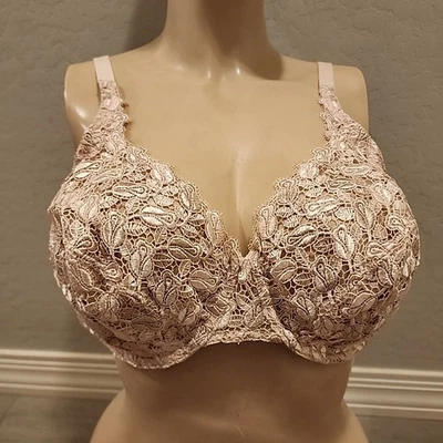 Playtex Secrets Bra 42C Nude Lace Underwire Unlined 4302 - Image 1 of 3