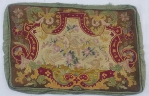 Antikes französisches Nadelkissen Vögel und Blumenmuster 57 x 44 cm - Bild 1 von 12