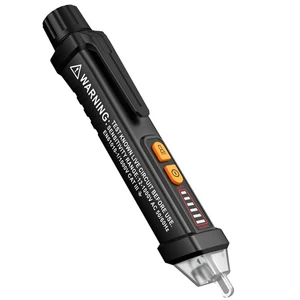 Berührungsloser Spannungsprüfer 12–1000 V AC mit Taschenlampe Teststift Schwarz - Bild 1 von 15