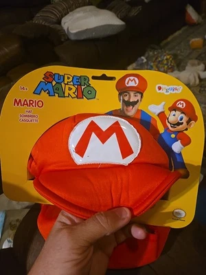 Super Mario Adult Red Cap Halloween Disguise Size 14+ 2014 Official Nintendo NIP - Image 1 of 4