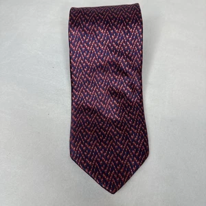 Brioni Krawatte 100 % Seide Hergestellt in Italien 3,5 Zoll x 62 Zoll Rot und Blau - Bild 1 von 6