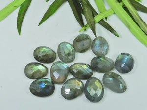 13 Piezas 12X17MM Labradorita Natural Corte a Cuadros Cabujón Ovalado Piedras Preciosas Sueltas O926 - Imagen 1 de 9