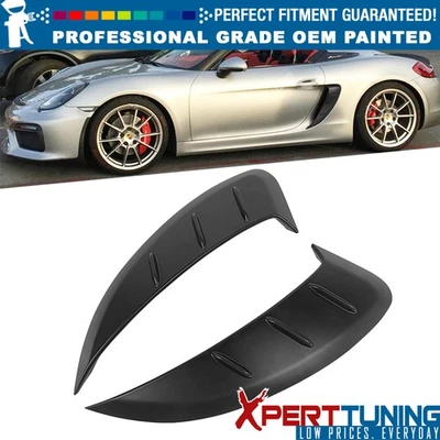 Fits 13-16 Porsche 981 Boxster Cayman 2PC Side Vent Scoop Cover- Painted Color Foto 1 de 4