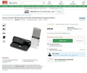 Samson GOMIC Go Mic Tragbares USB Kondensatormikrofon + Befestigungsclip - Bild 1 von 9