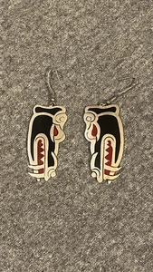 Vintage Azteken Mexiko Ohrringe - Silber Geier - Bild 1 von 8