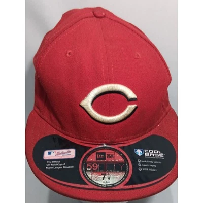 New Era Cincinnati Reds MLB Baseball Cap 59FIFTY Red Fitted Hat Size 7 1/4 - Image 1 of 4