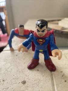IMAGINEXT SUPERMAN FIGURE DC COMICS FISHER PRICE 3" C And Flying Superman - Picture 1 of 1