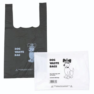 1000 x Hundepoo Bags (Hundekoop Bag/Abfallbeutel) - schwarzer Krawattengriff - Bild 1 von 7