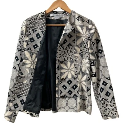 Blazer Floral Vintage ANNE CRIMMINS UMI Colecciones Mujer TALLA 8 Botones Esmaltados Foto 1 de 4