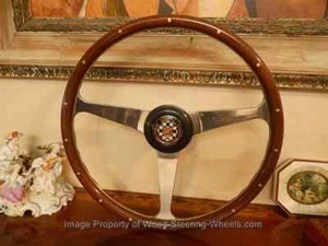 Jaguar E-Type XKE Wood Steering Wheel 15" Nardi - Italia original Horn Button - Picture 1 of 24