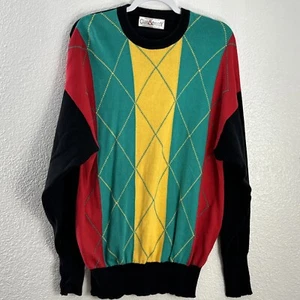 Clark & Gregory Vintage Herren Golf Pullover Langarm Made In Scotland Baumwolle Argyle - Bild 1 von 7