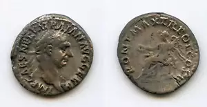 Silver denarius w/Victory, Trajan (98-117 CE), Rome mint, Roman Empire (RIC 22) - Picture 1 of 1